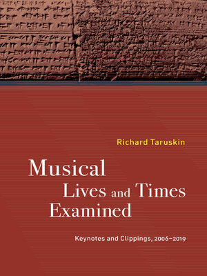 cover image of Musical Lives and Times Examined
